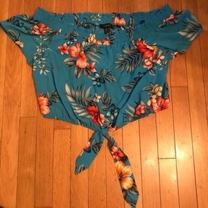 ATMOSPHERE FLORAL OFF SHOULDER TOP/ BLOUSE